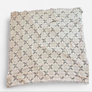 Aerie Cotton Scarf – African-Inspired Black & Cream Print